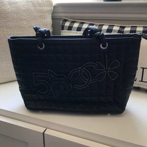 Chanel Black Quilted Shopping Tote